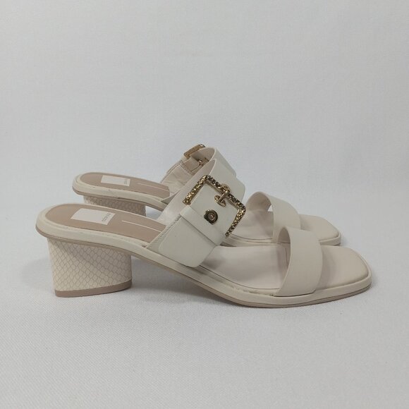 DOLCE VITA Riva sandals Ivory Off White Slip On Womens Size - Picture 1 of 16